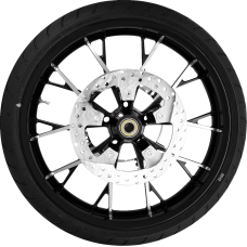 Coastal Moto Marlin Front Wheel - Black Cut (21") | Rotors (11.8") | Dunlop Tire (130/60B21) - 0335-0018  PKG-MAR213BC-ABST